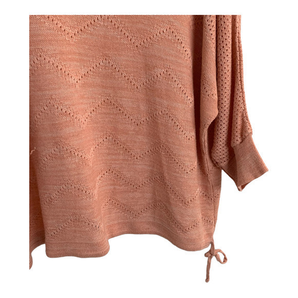 Soho NY&C Womens Open Knit Sweater Light Orange Sz XL - Picture 4 of 4